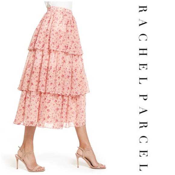 RACHEL PARCELL Print Tiered Ruffle Skirt - Picture 5 of 6